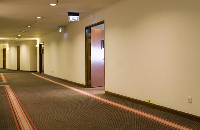 Hotel hallway carpet