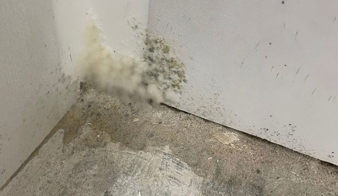 Mold growth due to water damge