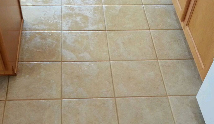 removed water from tile floor