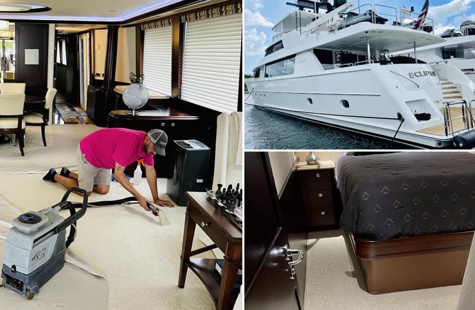 Teasdale Sarasota's yacht cleaning services for a spotless and elegant boat.